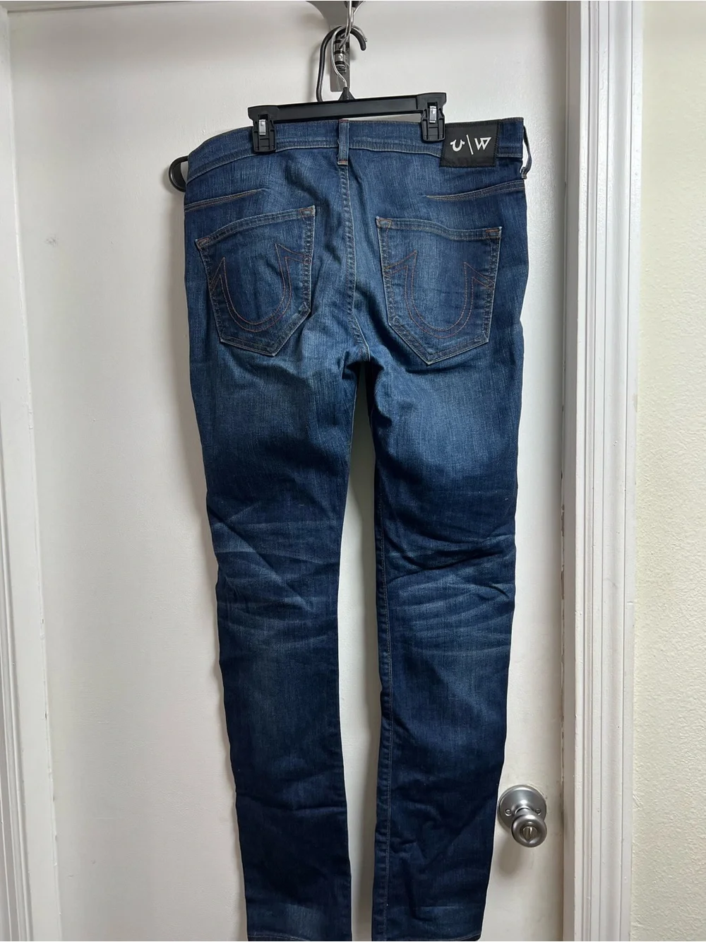 True Religion Westbrook Relaxed Skinny Men’s Jeans in Dark Blue